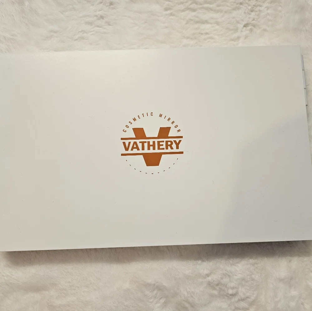 Vathery White 3 Sided Rechargable Lighted Vanity Mirror With Telescoping Hangers